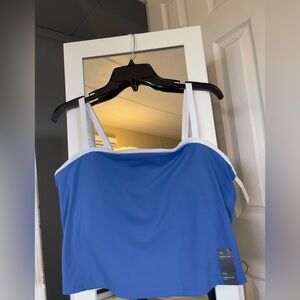 All in Motion Blue and White Camisole